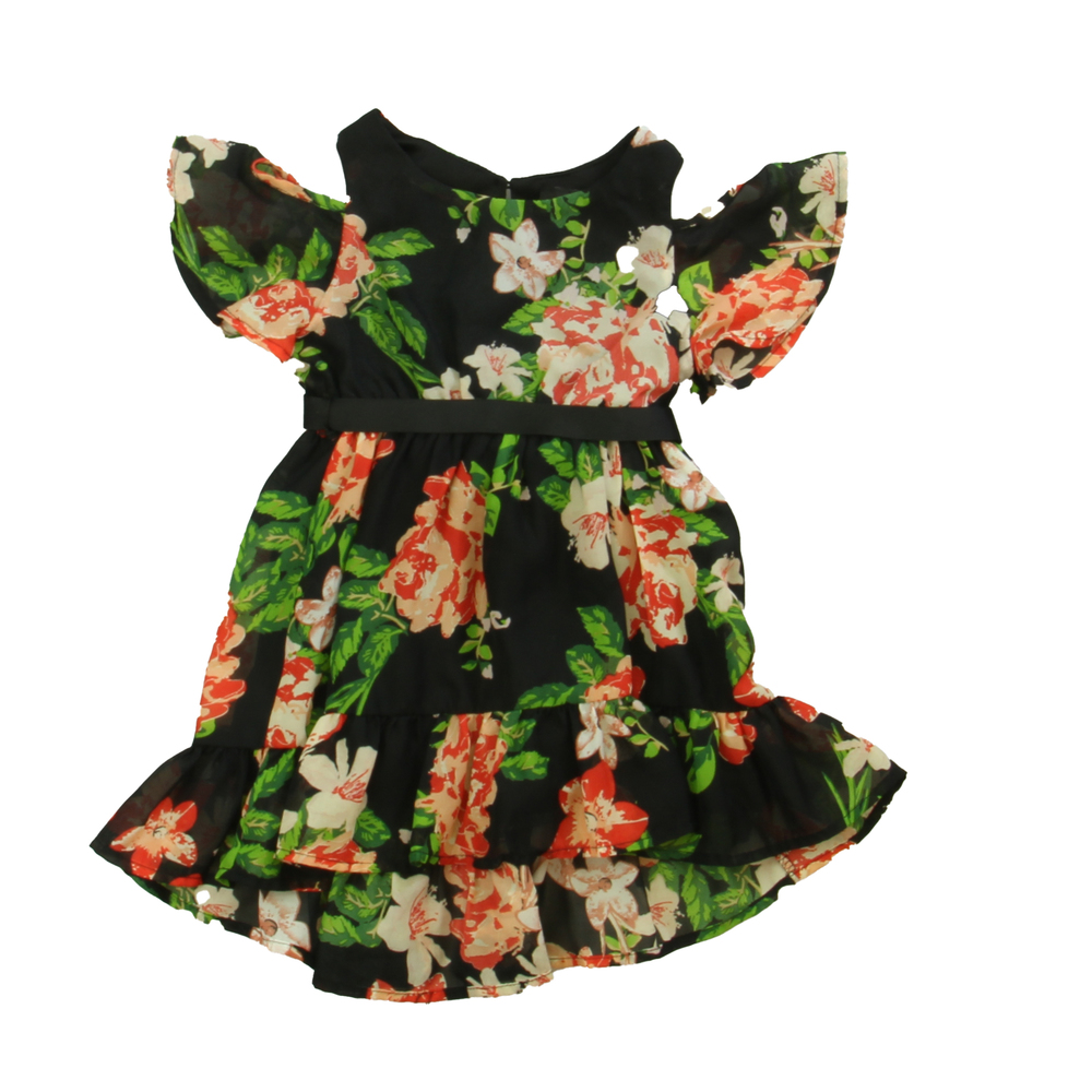 RMLA Girls Black Floral Dress size: 2T